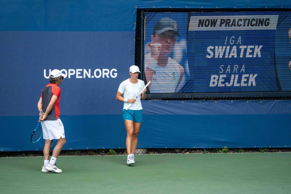 Trening Igi Świątek na US Open