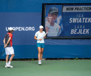 Trening Igi Świątek na US Open
