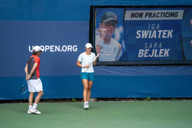 Trening Igi Świątek na US Open