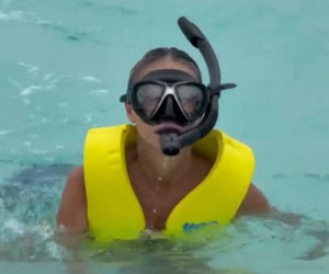 Małgorzata Rozenek i Radosław Majdan nurkują  Malediwach