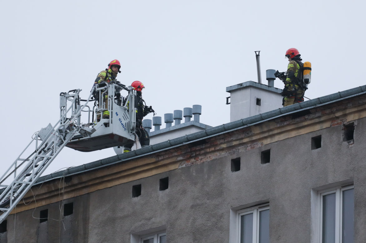 Pożar w kamienicy przy ul. Chodakowskiej