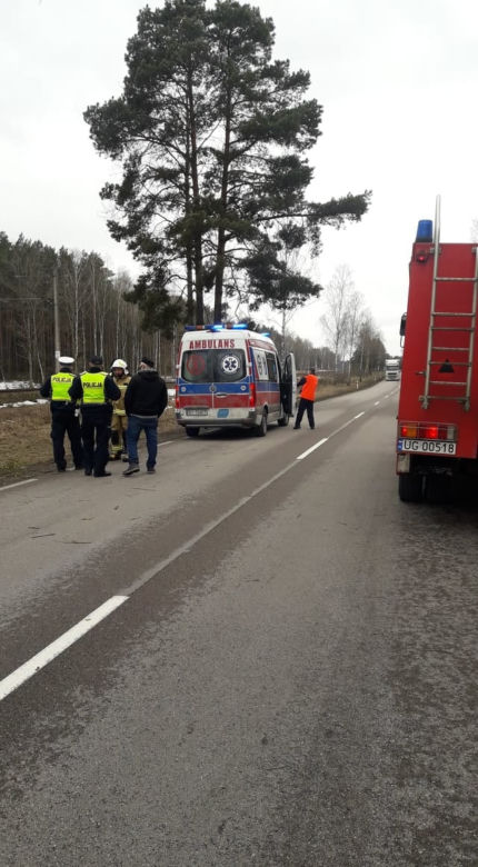 Wypadek śmiertelny w Białogrądach. Bus uderzył w drzewo. Zginął kierowca [ZDJĘCIA]