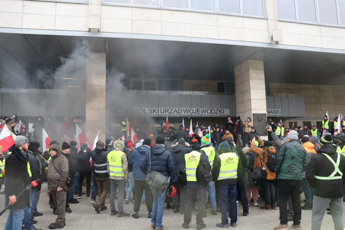 Protest rolników w Poznaniu 