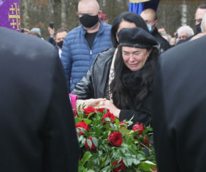 Ewa Krawczyk na pogrzebie męża Krzysztofa Krawczyka