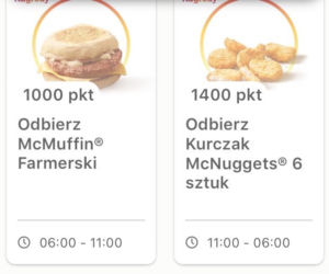 Darmowe jedzenie w McDonald's! Ile trzeba uzbierać punktów?