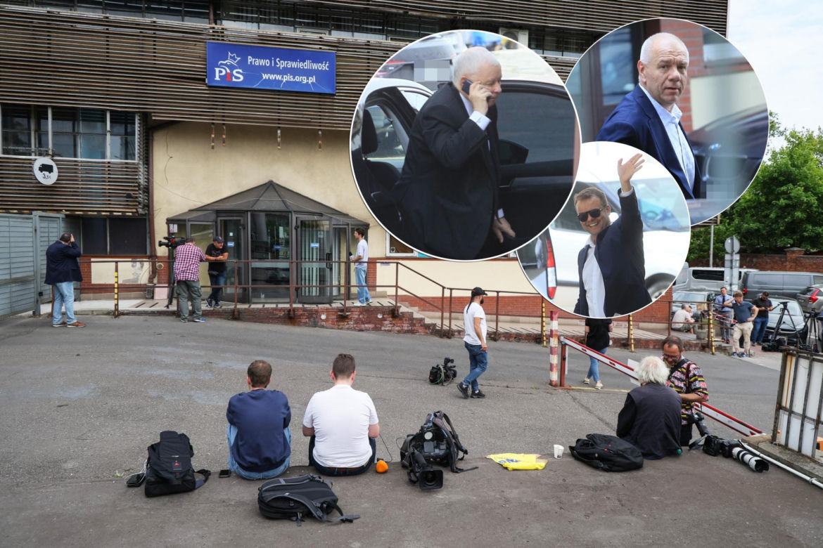 Zjechali na spotkanie do siedziby PiS na Nowogrodzką  -- 