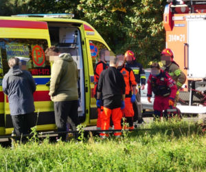 Wypadek na Czerniakowie, w akcji śmigłowiec LPR