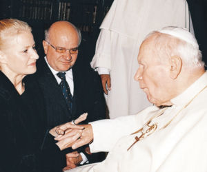 Znani celebryci u Jana Pawła II