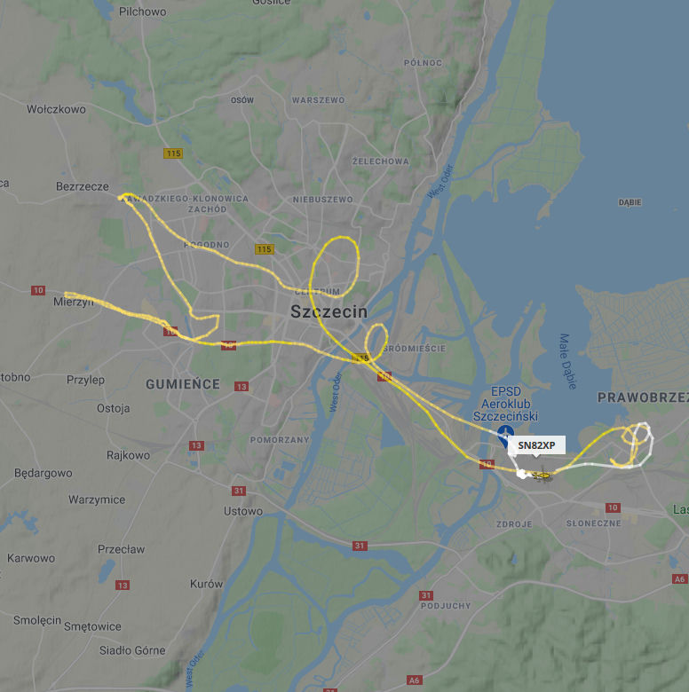 Tajemniczy helikopter nad Szczecinem