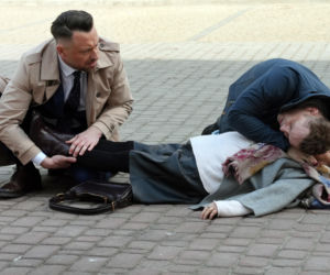 Barwy szczęścia odc. 3437. Wilk (Adam Szczyszczaj), Lucyna (Grażyna Zielińska), Hubert (Marek Molak)