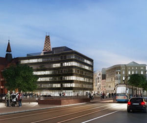 Budynek B12 – Bulwar Staromiejski we Wrocławiu – ten obiekt usługowy znajduje się na szczycie całego kompleksu, od ul. Jana Pawła II