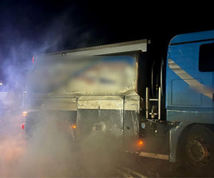 Cysterna przewróciła się na krajowej szesnastce