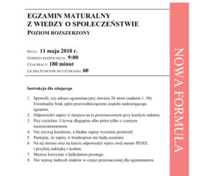 Matura: WOS. Zadania z 2018 ROKU,  akusze CKE