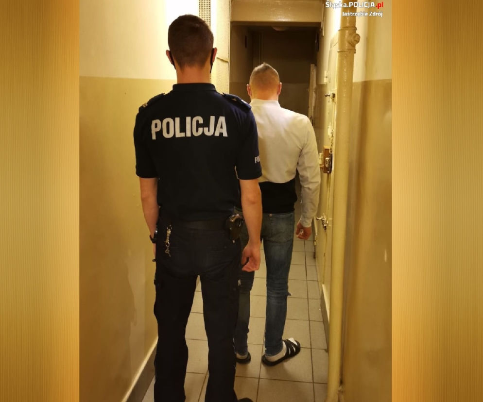 Brutal z Jastrzębia. Wymachiwał nożem i groził dziewczynie. Chciał połamać dziecko!