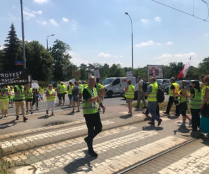 Protest pracowników Inspekcji Weterynaryjnej we Wrocławiu