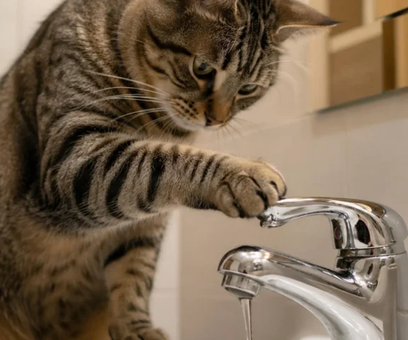 Nietypowa akcja w Świdniku. Koty odkręciły kran i zalał mieszkanie