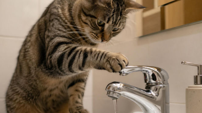 Nietypowa akcja w Świdniku. Koty odkręciły kran i zalał mieszkanie