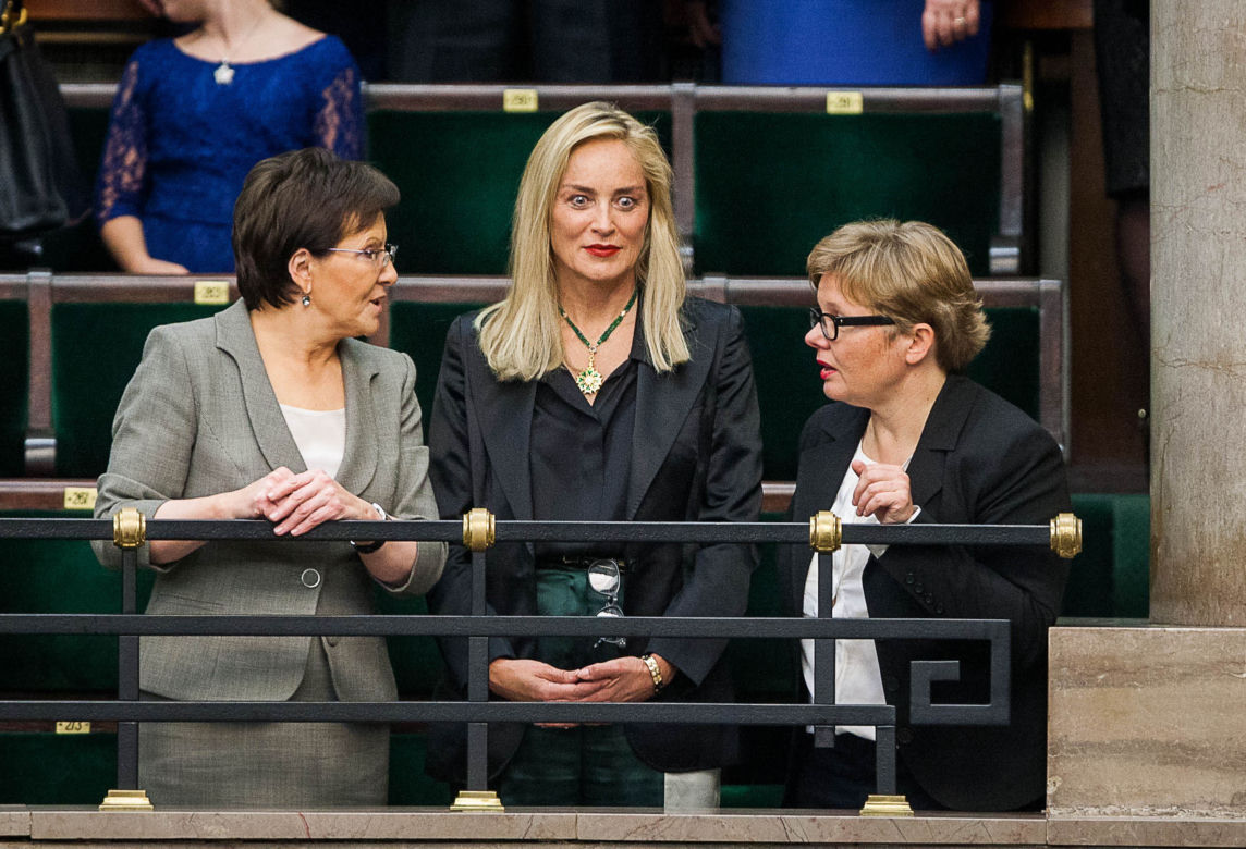 Sharon Stone w Sejmie (2)