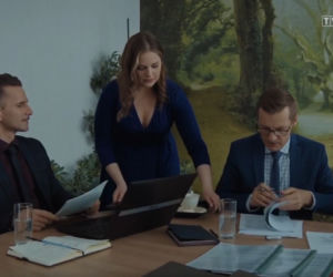 M jak miłość odc. 1584. Anita (Melania Grzesiewicz), Kamil (Marcin Bosak), Piotrek (Marcin Mroczek)