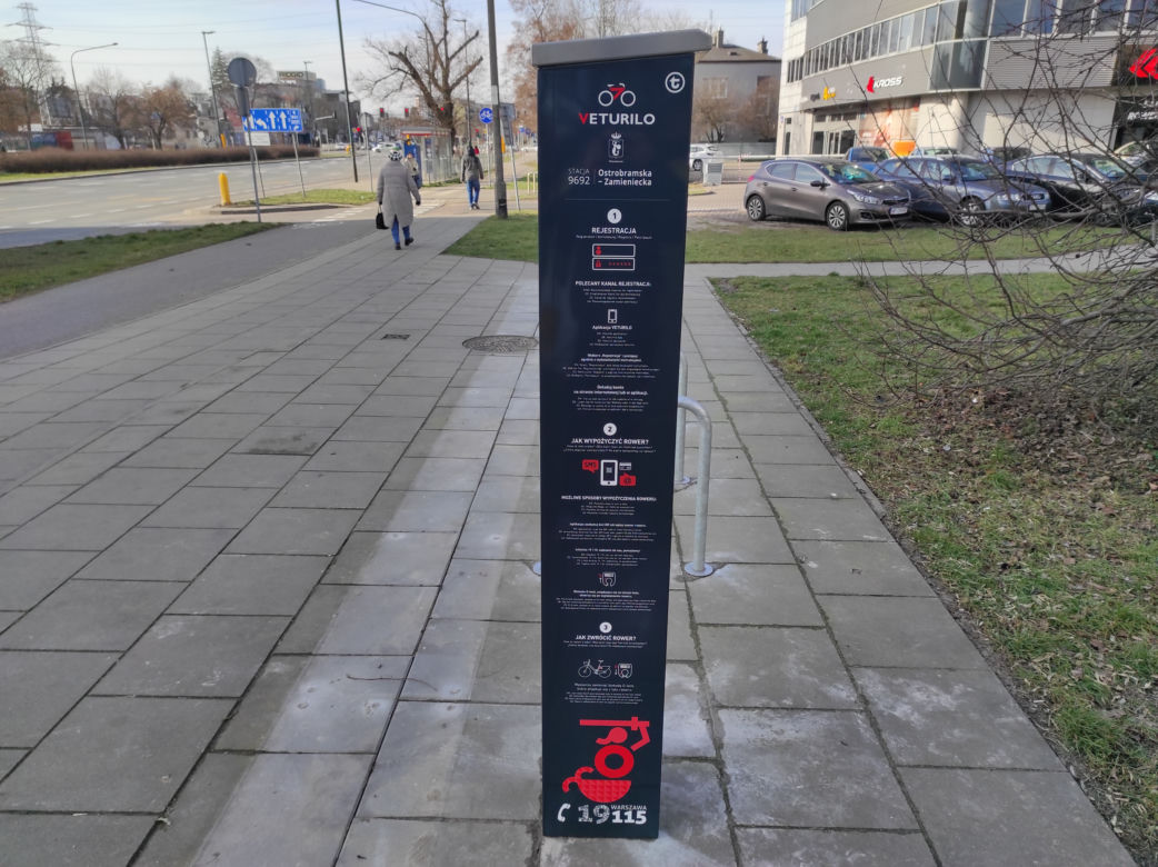 Nowa stacja Veturilo przy ul. Ostrobramskiej w Warszawie