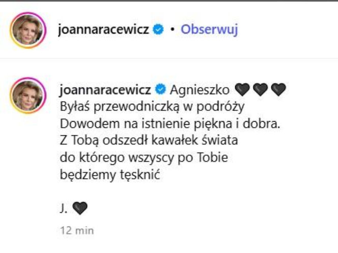 Gwiazdy żegnają Agnieszkę Maciąg