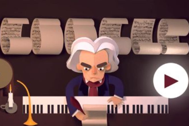 Google Doodle w urodziny Ludviga van Bethowena! Najlepsze Google Doodle EVER!