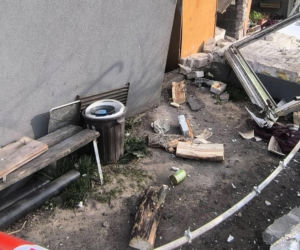 W wyniku wybuchu butli z gazem propan-butan, budynek jednorodzinny został mocno uszkodzony