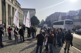 Górnicy protestują przeciw zwolnieniom