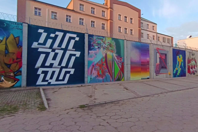 Street-art na murach aresztu