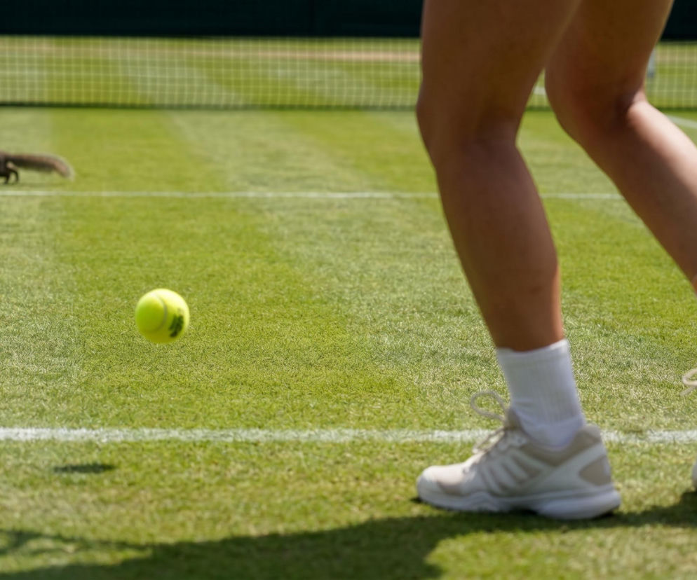 Iga Świątek trenuje przed meczem Wimbledonu. Niespodziewany gość na korcie