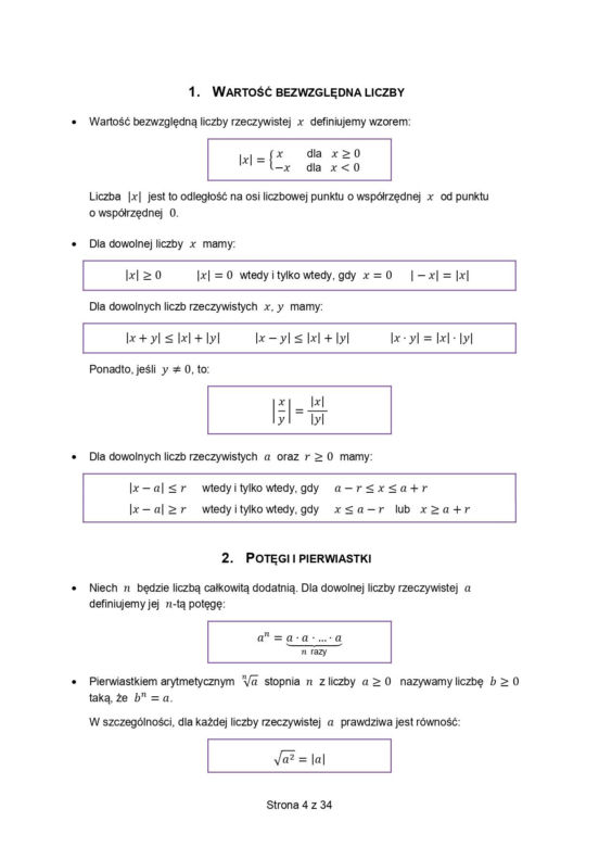wzory matematyczne matura 2026
