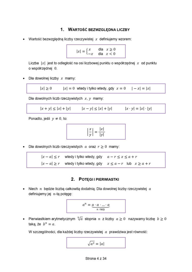wzory matematyczne matura 2026