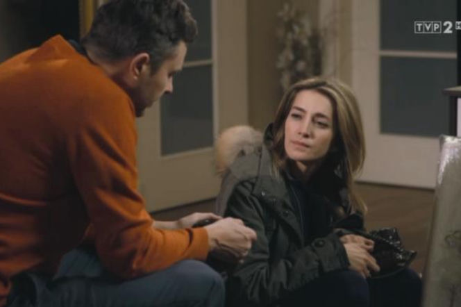 Na dobre i na złe odc. 558. Piotr Gawryło (Marek Bukowski), Hana Goldberg (Kamilla Baar)