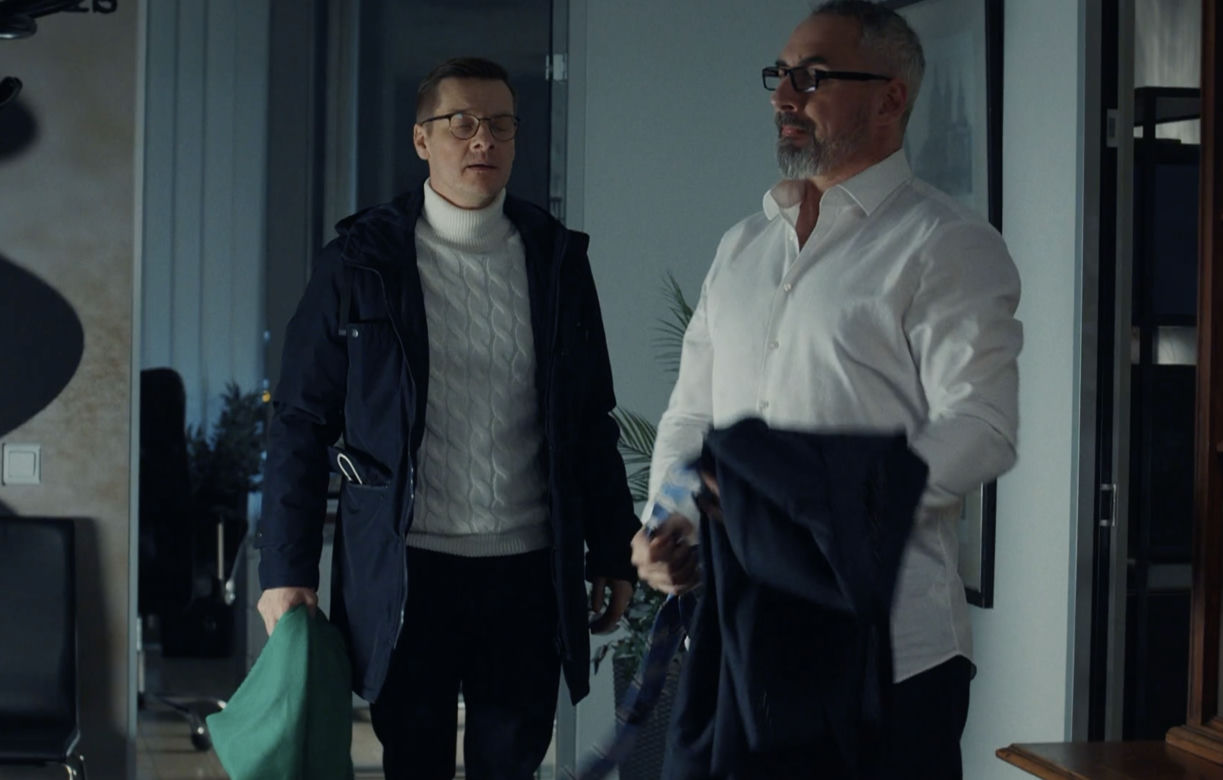 M jak miłość, odcinek 1733: Piotrek (Marcin Mroczek), Adam Werner (Jacek Kopczyński)