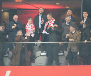 Karol Nawrocki i Przemysław Czarnek na mecze Polska - Albania