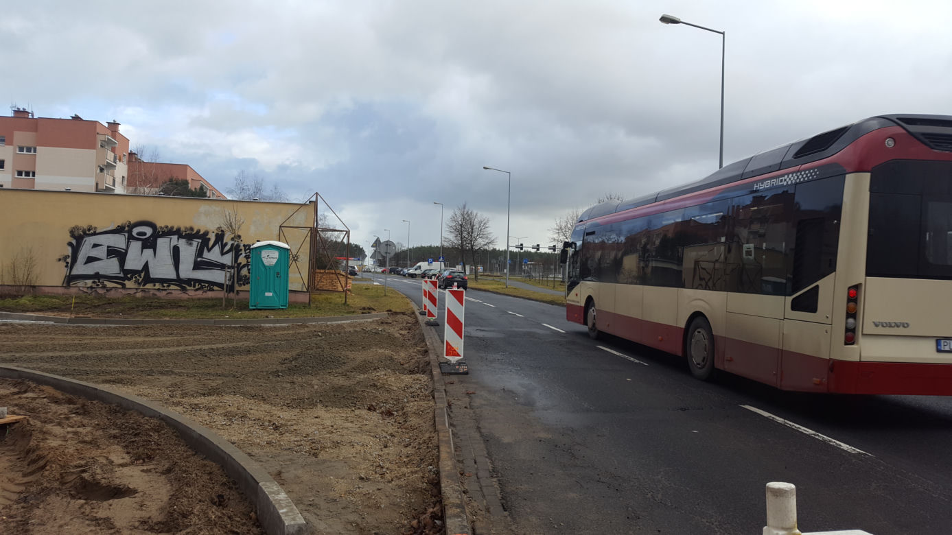 Na osiedlu Rejtana trwa budowa pętli autobusowej. Gotowa ma być do końca marca
