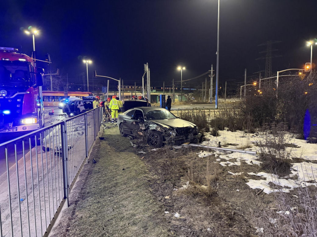 Wypadek na Rondzie Żaba w Warszawie