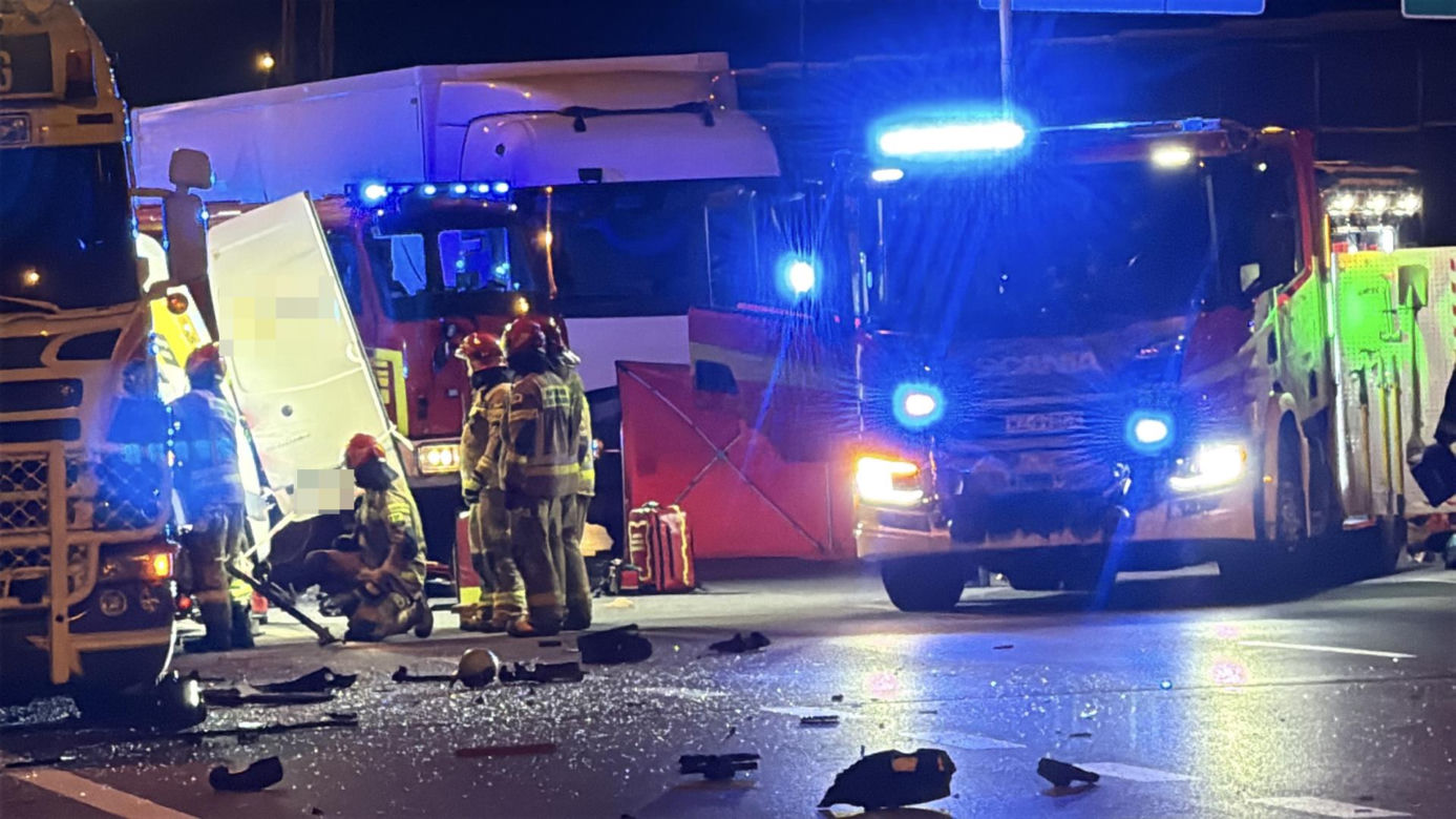 Tragedia na S2 pod Warszawą. Pięć osób nie żyje w wyniku wypadku drogowego w pobliżu Konotopy!