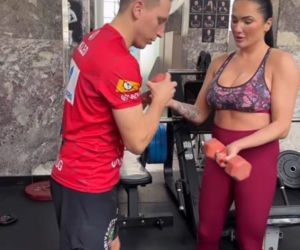 Ewa Brodnicka na treningu