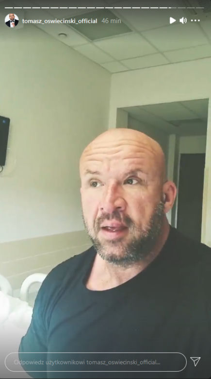 Tomasz Oświeciński (Andrzejek z M jak miłość) na Instagramie opowiada o wypadku i operacji