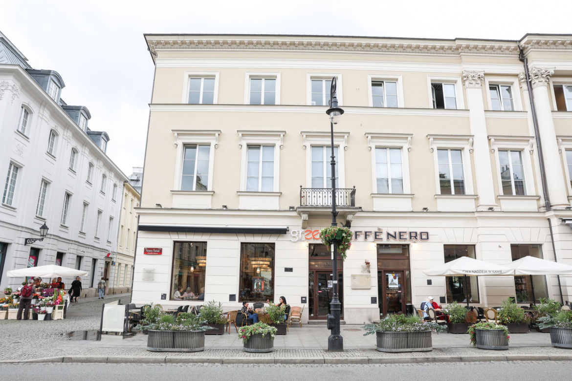 Warszawa dawniej i dziś. Róg Nowego Światu i Wareckiej