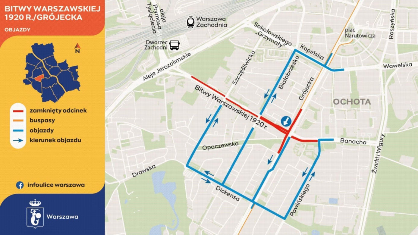 Tramwaj do Dworca Zachodniego - kolejny etap budowy