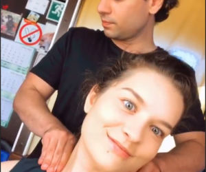 Na Wspólnej. Kasia (Julia Chatys) i Daniel Salman na planie