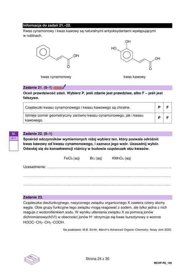 Matura 2026: chemia rozszerzona 13.05.2026 r. Arkusze CKE [Formuła 2023]