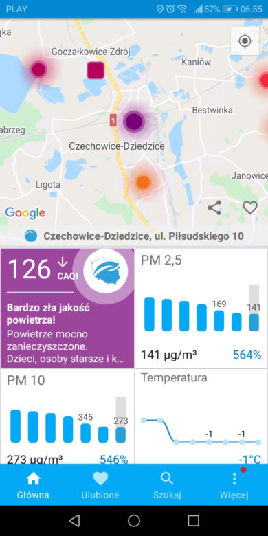 Smog w woj. śląskim - 17 stycznia