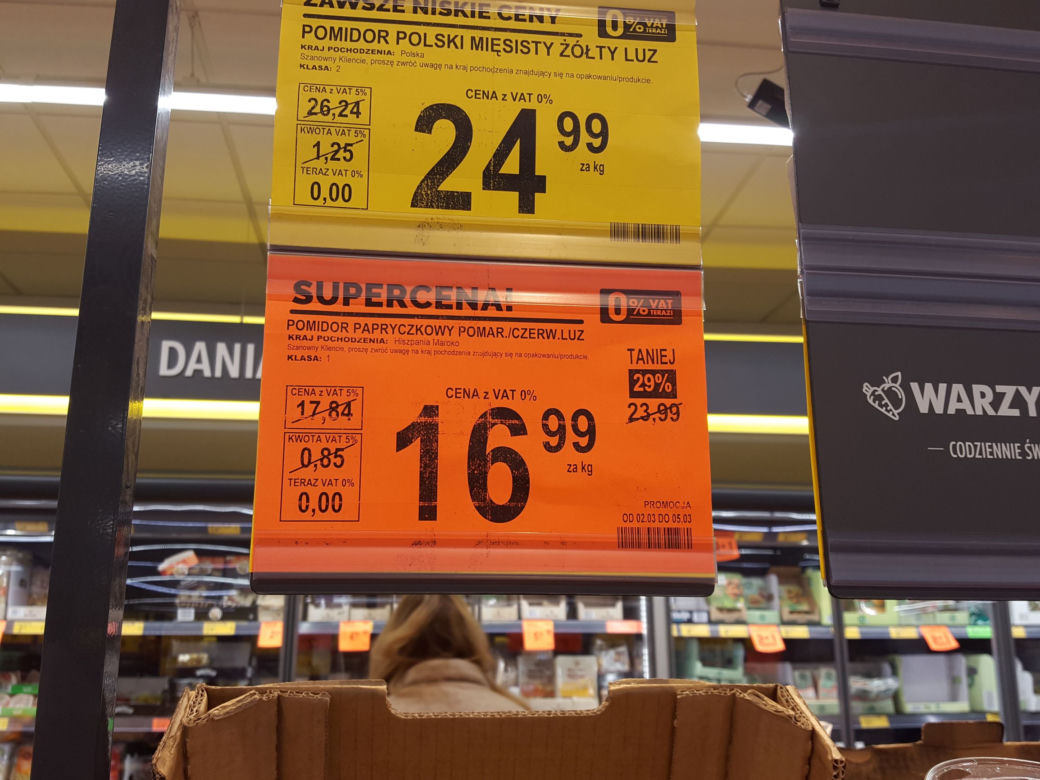 Ceny warzyw szokują! Kilogram papryki żółtej w markecie w Lesznie kosztuje 35 złotych