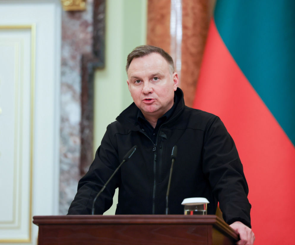 Prezydent Andrzej Duda po spotkaniu w Kijowie