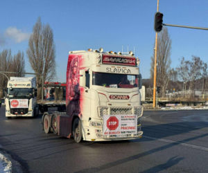 Protest przewoźników na obwodnicy Trójmiasta
