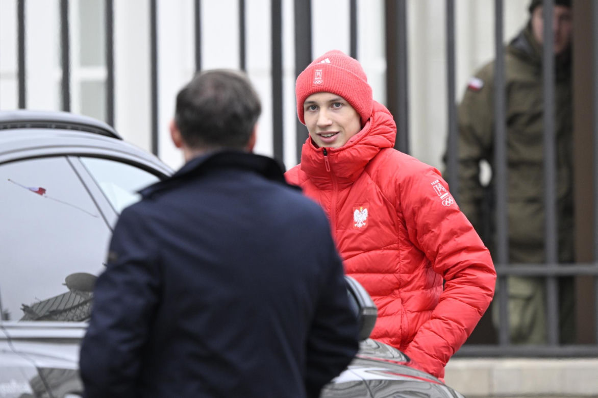 Kacper Tomasiak i skoczkowie u prezydenta