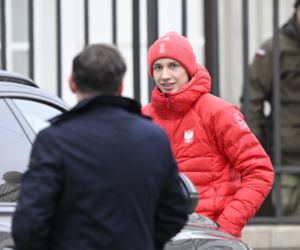 Kacper Tomasiak i skoczkowie u prezydenta